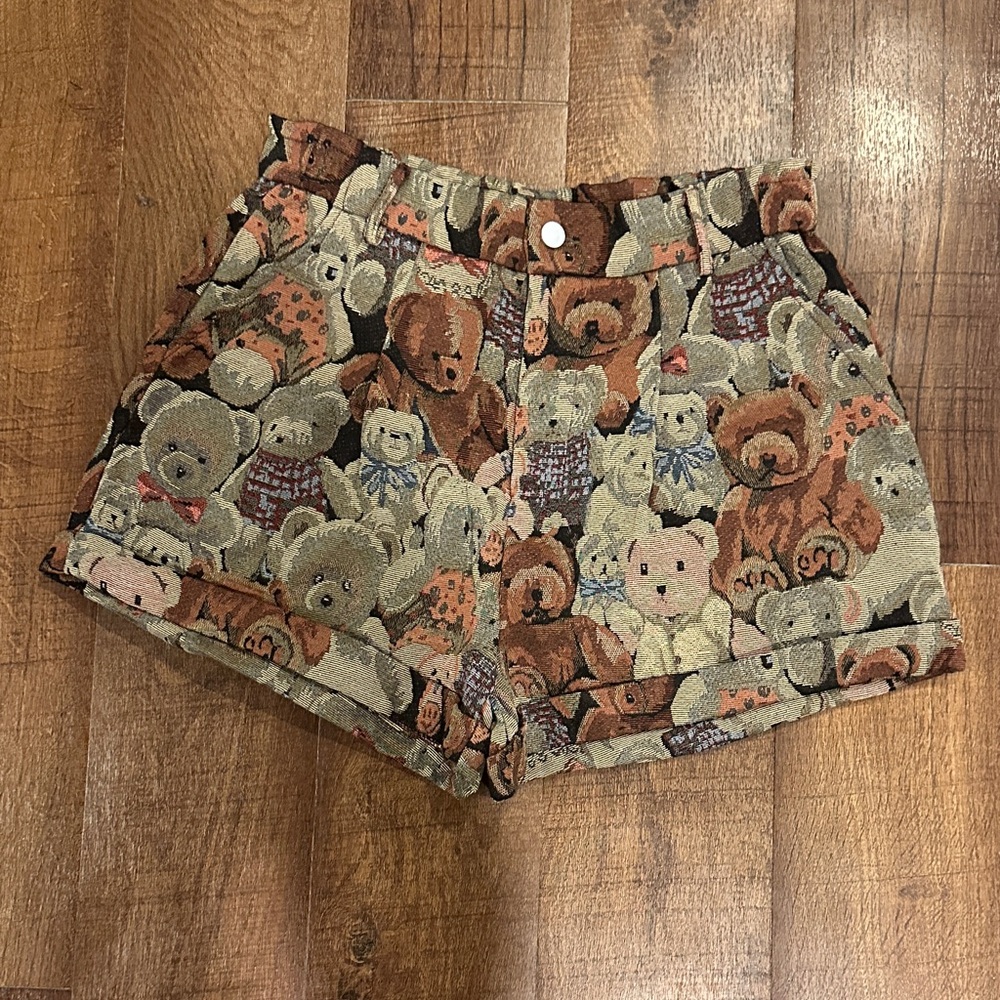 Teddy Bear Patterned Shorts